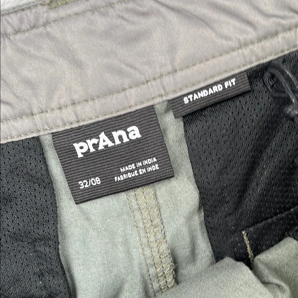 NEW Prana 32‎ Hemp Blend Furrow Short Men's Thyme Green Casual Shorts